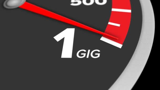 Bandwidth Meter till 1 Gig — Stockvideo